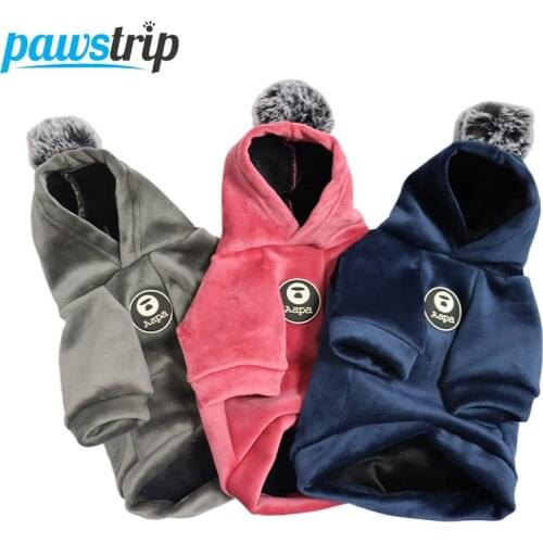 Soft Fleece Dog Coat Winter Pet Sweater Clothes For Dogs Cat Winter Dog Sweatshirt Chihuahua Dog Hooded Coat Warm Puppy Clothing