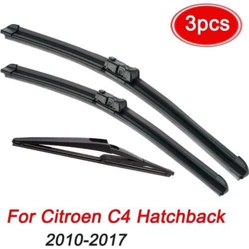 MIDOON Wiper Front Rear Wiper Blades Set For Citroen C4 Hatchback 2010 - 2017 2016 2015 2014 Windshield Windscreen 30"+26"+12"