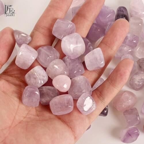 Natural Amethyst Tumbled Stone Healing Reiki Crystal Chakra Home Decor Garden Flower Decorative Irregular Stone