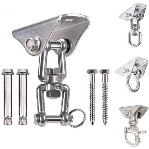 Stainless Steel Hammock Mount Rotating Heavy Duty Hanger Buckles Gym Hanger For Gym Training Aerial Yoga Swing Hanging Chair