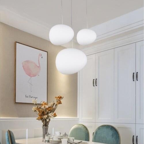 Italian Pebbles Pendant Lights Glass Lamp Pendant Living Room Hanging Lamps Dining Room Lights Lighting Loft Kitchen Fixtures