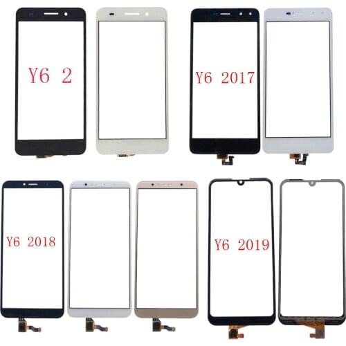Touch Screen For HuaWei Y6 II Y6II Y6 2 Y6 2017 Y6 2018 Y6 2019 Digitizer Panel Front Glass TouchScreen 3M Glue Wipes