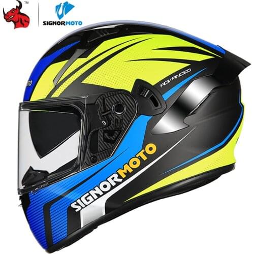 SIGNORMOTO Helmet Motorcycle Men Cascos Para Moto Double Lens Motocross Helmet Riding Racing Casco Moto Crash Motorcycle Helmet