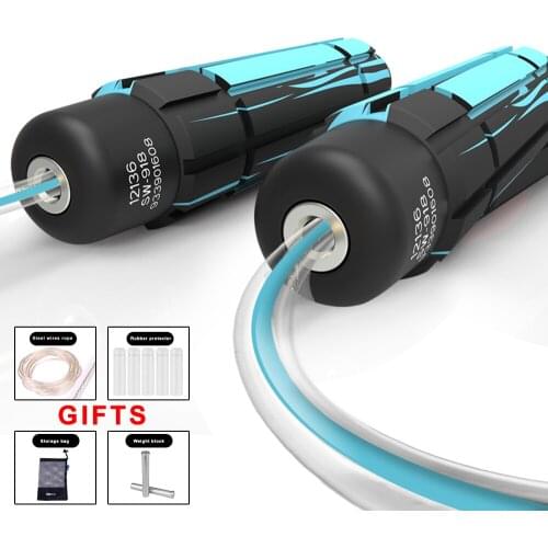 Bearing Jump Rope Weighted Tangle-Free Jumping Rope Adjustable Skipping Rope Speed Fat Burning Men Women Fitness Skipping Rope