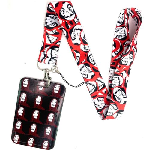 TV Series Money Heist Tees La Casa De Papel Funny Design Lanyard For Keys Neck Strap Mobile Phone Rope ID Badge Holder Keycord