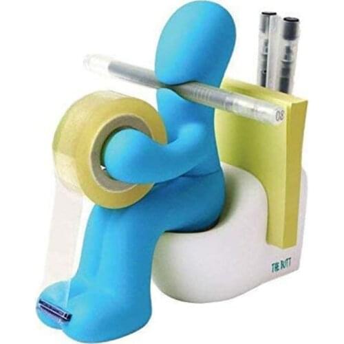 Tape Dispenser Tape Cutter Desktop Storage Box Tape Dispenser Tape Tool Office Stationery Station Creative Adhesive Tape Holder