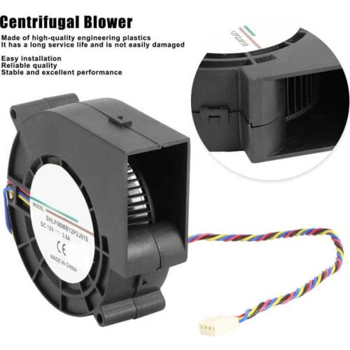Centrifugal Blower Double Ball Bearing Air Blower Fan Turbo DC Centrifugal Blower Fan BBQ Accessory 12V 3.8A 190CFM
