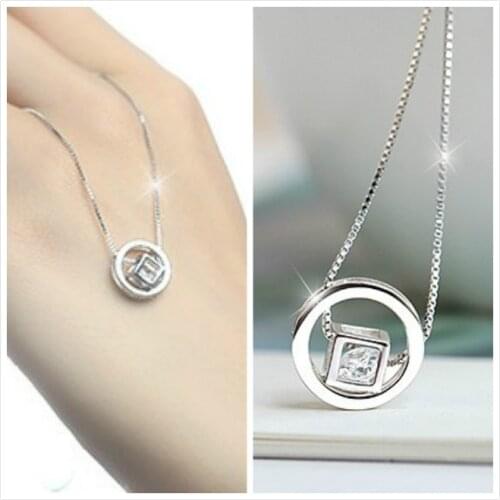 Punk Cube Box Pendant Necklace For Women Vintage Irregular Chain Choker Necklaces Female Bohemian Ethnic Jewelry