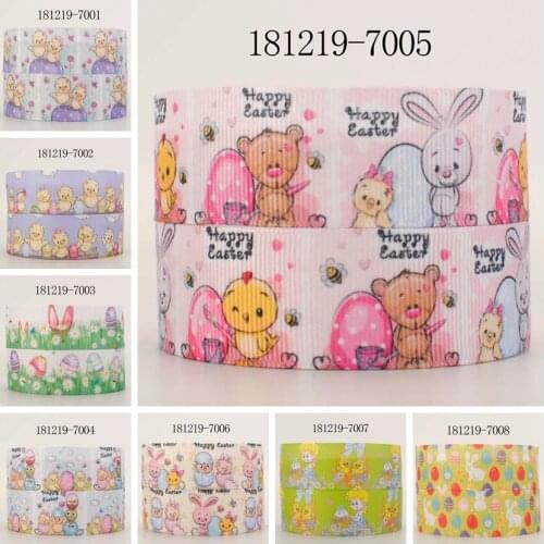 10yards -different sizes -cute easter ribbon printed Grosgrain ribbon 181219
