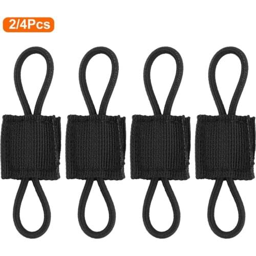2/4Pcs Tactical Molle Elastic Ribbon Buckle Binding Retainer for PTT Antenna Stick Pipe Backpack Vest Buckle Flashlight Holder