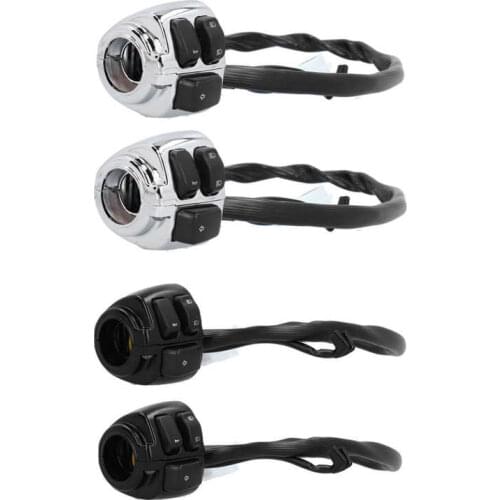 2pcs 1in 25mm Motorcycle Handlebar Switch Headlight Turn Signal Horn Gear Control Button Switch Universal