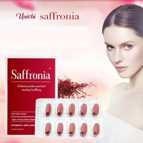Australia Unichi Saffronia Capsule Mental Relaxation Mood Balance Vigor Women Health & Wellness Products Wellbeing Supplements
