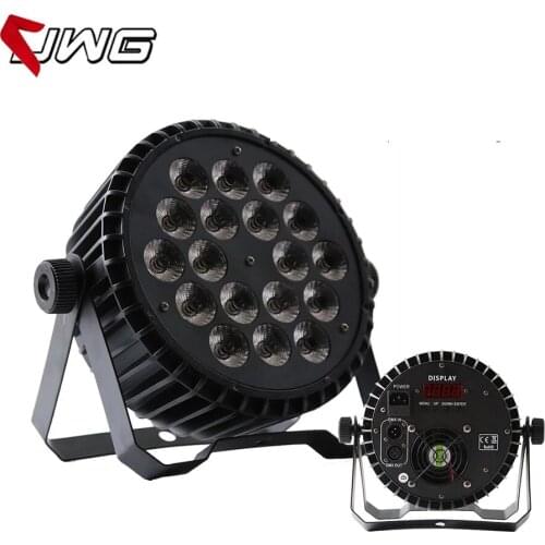 Free Shipping Aluminum Case 18x10w 4IN1 RGBW Led Par Lights DMX 8CH Led Par Stage Light Colorful Wide Use For Club Dj Show Home
