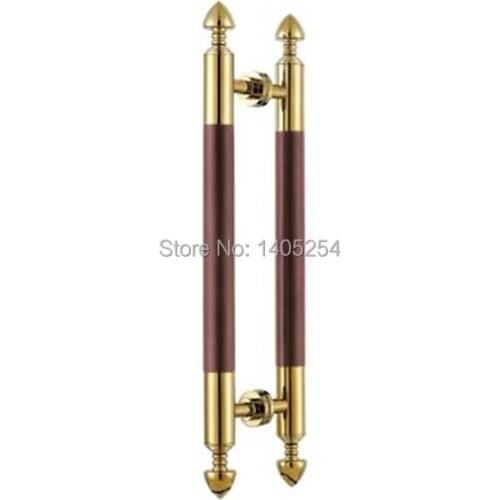 DHL Free shipping glass door wooden handle / stainless steel glass door wooden handle