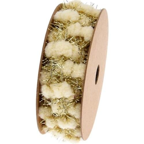 Glitter Tinsel Pom Poms Iron Wire Ribbon Metallic Garland DIY Gift Wrapping Festival Party Christmas Tree Decorations