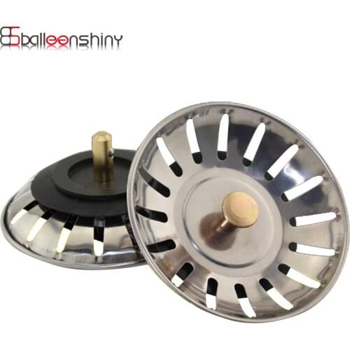 BalleenShiny Stainless Steel Sink Sewer Drain Hair Colander Stainer Filter Cover Bathroom Kitchen Sink Cover Tool