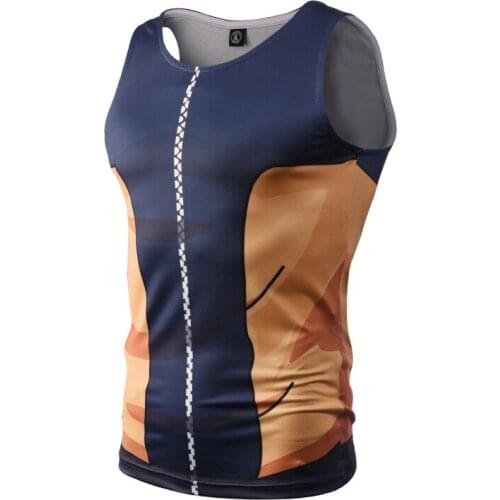 Bodybuilding 3D Printed Tank Tops Men Vest Compression Shirt Male Singlet Anime Cosplay Tees Summer Sleeveles Fitness Tops Male