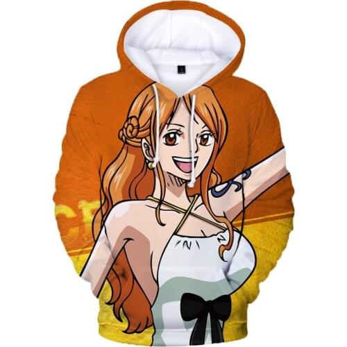 One piece Anime Nami 3D Hoodies Womens Clothing harajuku Hooded Sweatshirt 3D Printed Oversized hoodies Streetwear Unisex Tops
