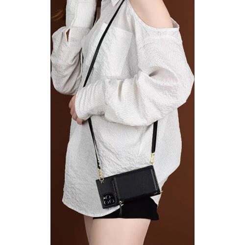 Adjustable long strap Crossbody backpack phone case For iphone 11 12 pro Xs max 12mini XR X 8 7 6s plus large capacity card case