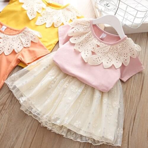 Girls Ruffle Outfits Kids Clothing Children Clothes Boutique Thanksgiving 3t Girls Clothes Teen Cotton Princess Lace Skirts Suit