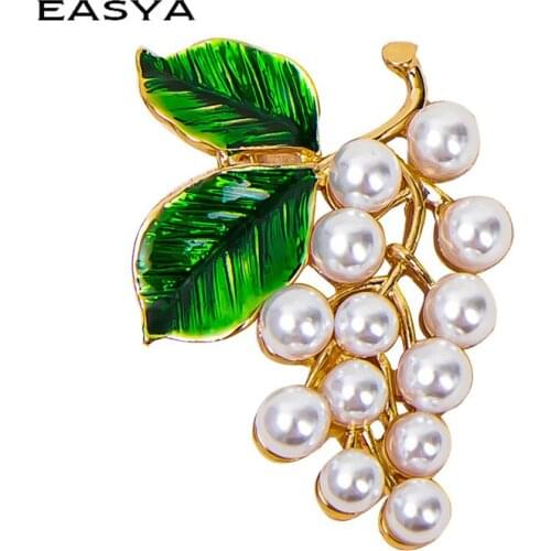 EASYA New Leaf Flower Brooches For Women Leaf Plant Elegant Brooch Pin Fashion Accessories High Quality