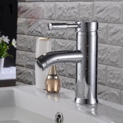 Elegant Bathroom Basin Faucet Single Handle Single Hole Cold Hot Mixing Faucet for Bathroom Basin Sink and Kitchen Faucet