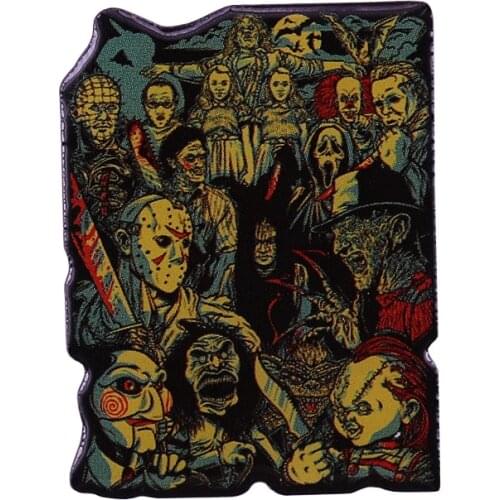 Fatal Reunion - Horror Movie Mashup Pin Brooch