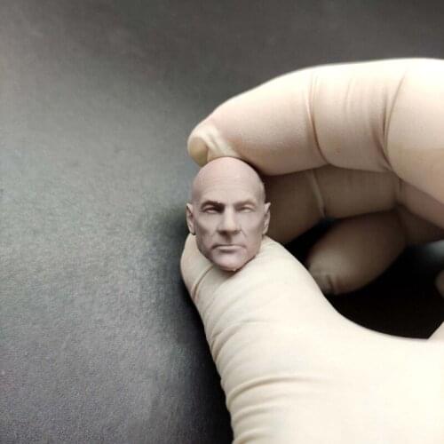 Blank Hot 1/12 Scale Professor X Head Sculpt Unpainted Fit 6" ML Figure B Styles