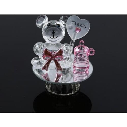 K5 Crystal Bear Nipple Baptism Baby Shower Souvenirs Party Christening Giveaway Gift Wedding Favors and Gifts For Guest SN575