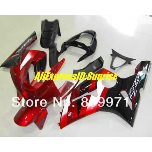 Injection mold Fairing kit for KAWASAKI Ninja ZX6R 636 2003 2004 ZX 6R ZX-6R 03 04 Black hot red Fairings set+Gifts