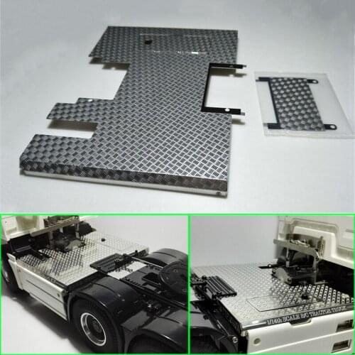 Metal Skid Plate Decorative Board for 1/14 Tamiya RC Truck Car MAN TGX 56325 Diy