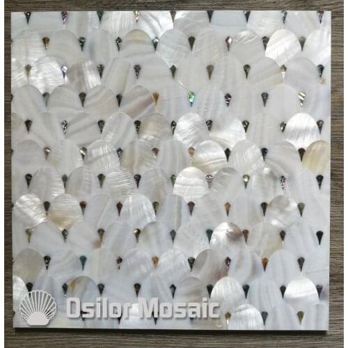 Abalone shell and Chinese freshwater shell mother of pearl tile for interior house decoration wall tile