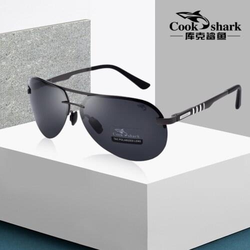 Cook Shark Mens Sunglasses Sunglasses Mens Influx of People Driving Polarized Blue Glasses Sunglasses Drivers Driving Glasses