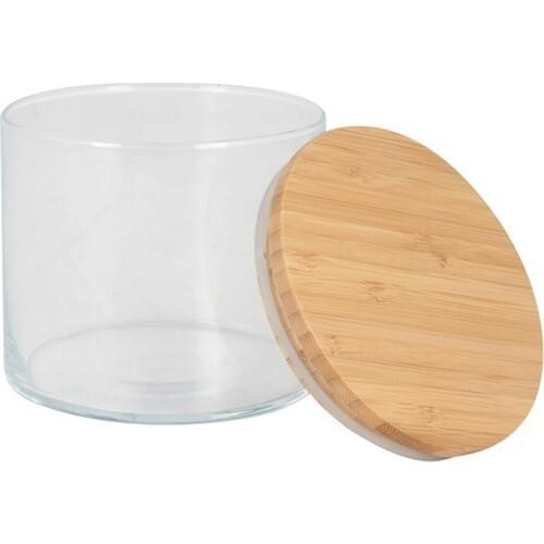 Paçi With Bamboo Lid 6 Pcs Glass Saklam Jar 175 ml