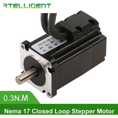 Rtelligent Nema 17 42A03EC 0.3N.M 2.0A 2 Phase Hybird CNC Closed Loop Stepper Motor Easy Servo Motor Step-servo with Encoder
