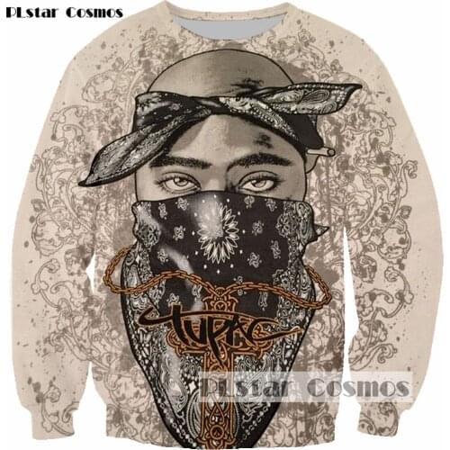 PLstar Cosmos 2pac Tupac Shakur Rock Singer Men Women Sweatshirt Hoodies 3D Print Long Sleeve Man Casual drop shipping