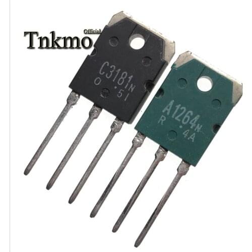 10Pairs 2SA1264 TO-3P 2SA1264N A1264N + 2SC3181 2SC3181N C3181N TO3P POWER AMPLIFIER APPLICATION free delivery