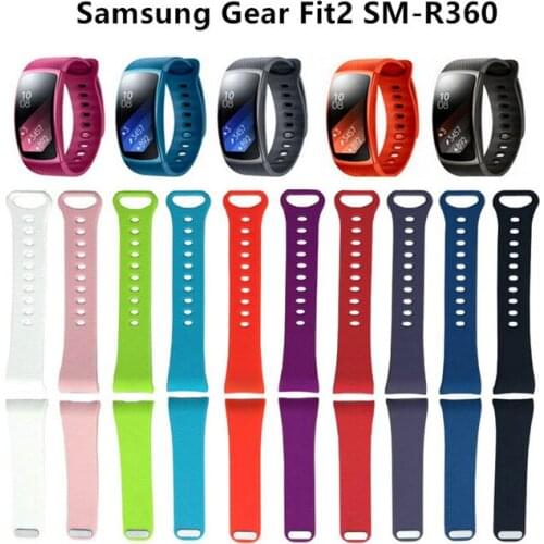 100pcs Replacement Bands for Samsung Fit 2 Smart Watch Elastomer Strap Silicone Wristband for Samsung Gear Fit 2 SM-R360 Fitness