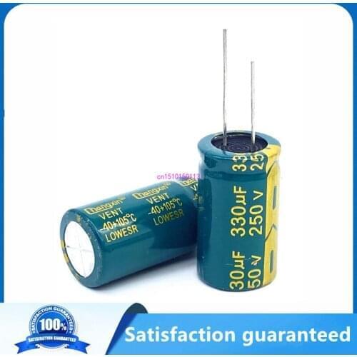 2pcs/lot T27 high frequency low impedance 250v 330UF aluminum electrolytic capacitor size 330UF 20