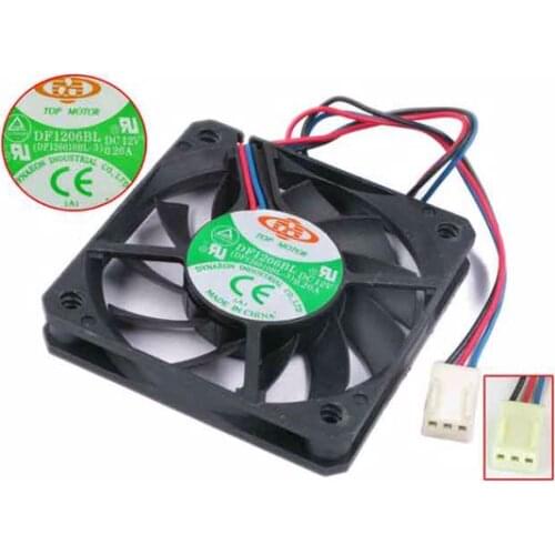 TOP MOTOR DF1206BL DC 12V 0.2A 60x60x10mm 3-Wire Server Cooling Fan