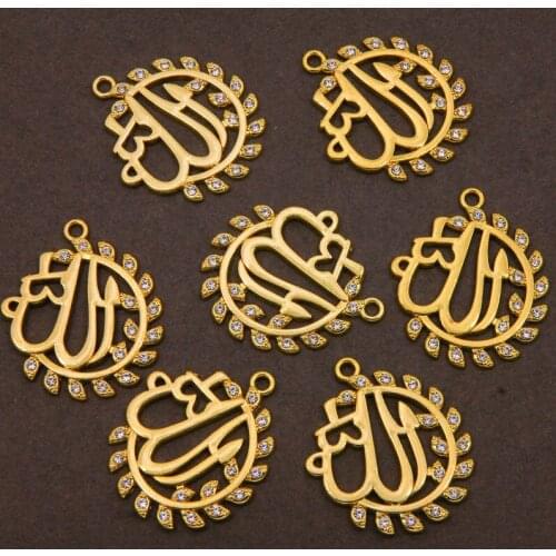3pcs New Brand Gold/Rose Gold Colors Allah Sun DIY Pendant Muslim Jewelry Necklace Men/Women gifts
