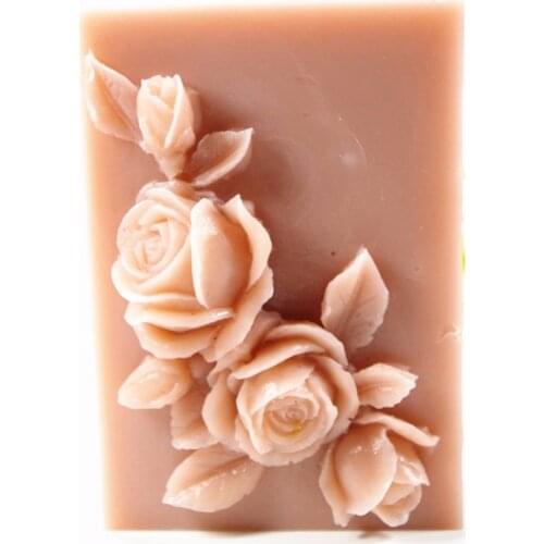 3D Rose Mould Craft Art Silicone 3D Soap Mold Craft Molds DIY Handmade Candle Molds S377