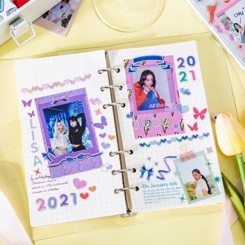 8 Pcs Letter Number Mini Pattern Sticker Diary Decorative Korea Star Chaser Props Stickers School Supplies Stationery Cute Card