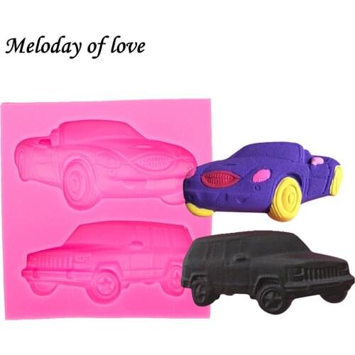 Car Sugarcraft silicone mold DIY fondant baking cake decorating tools Polymer Clay Resin soap mold T0064