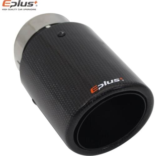 Car Styling Exhaust Tips Carbon Glossy Exhaust Muffler Tail End Pipe Universal SUV Muffler tip Inlet 51mm-77mm Outlet 76mm-114mm