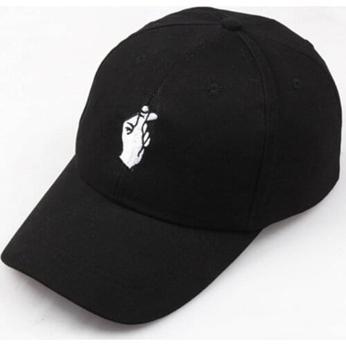 New Fashion Summer Korean Baseball Cap Cotton Adjustable Sun Hat Men And Women Hip Hop Caps Finger Gesture Snapback Hats DOD88