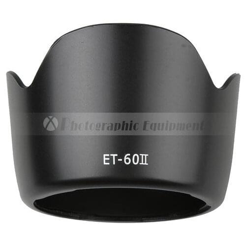 Camera lens hood ET-60 II Petal Bayonet for Canon EF 75-300mm F/4-5.6 III & EF-S 55-250mm f/4-5.6 IS Lens