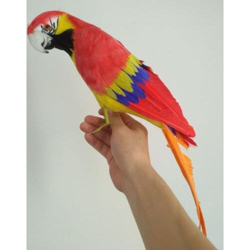 Big simulation bird model polyethylene & furs simulation red parrot doll gift about 40cm 1258
