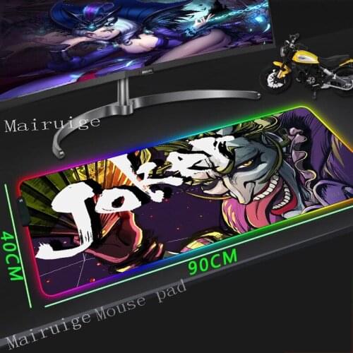 Mairuige Red Game Large Mouse Pad Black Lock Edge Movie Funny Clown Custom Home Computer Keyboard Desk Mat Rubber Non-slip Xxl