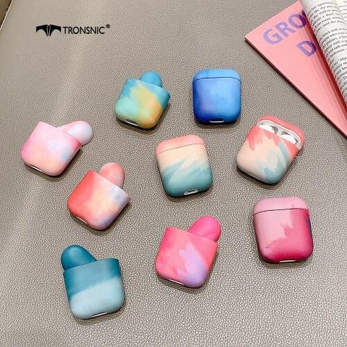 Marble Ink Painting Case for Apple Airpods 1 2 Case Hard Cover Silicone Headphone Box for Airpod 2 Bluetooth Earphone Cases Pink